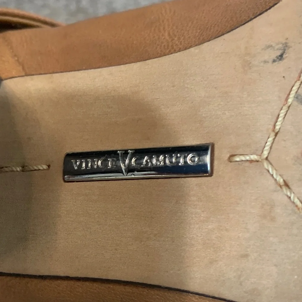 Vince Camuto Tan Fold-Over‎ Ankle Booties